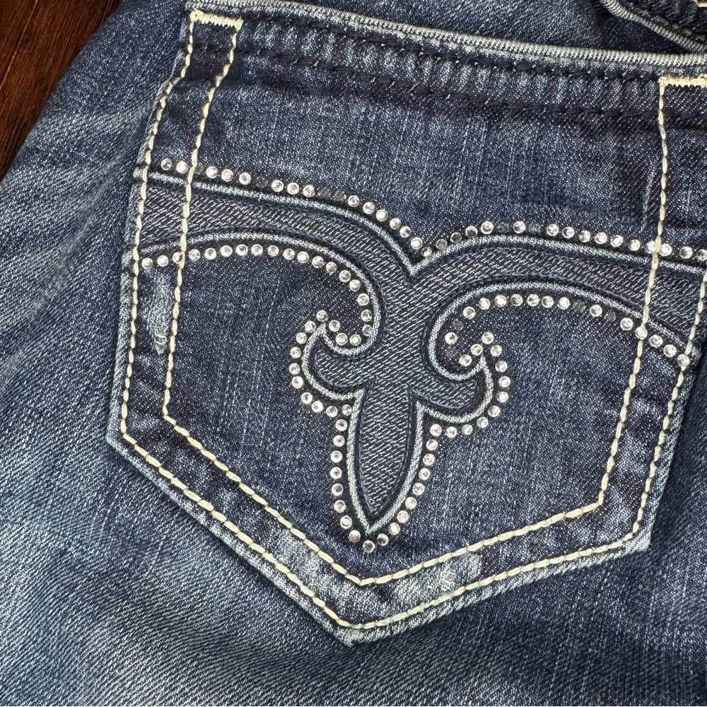 Rock Revival Jody Boot Dark Blue Boot Cut Jeans Y2K Vintage Size 31 EUC - Picture 16 of 16